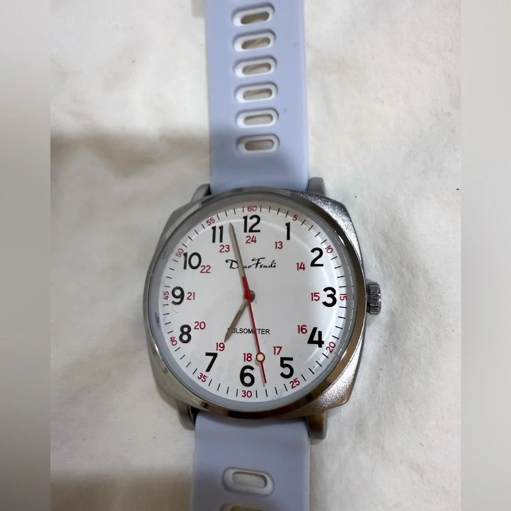 Elegant Analog watch with Soft Blue Strap
